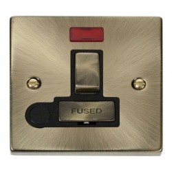 ANTIQUE BRASS SWITCHED CONNECTION UNIT WITH FLEX O